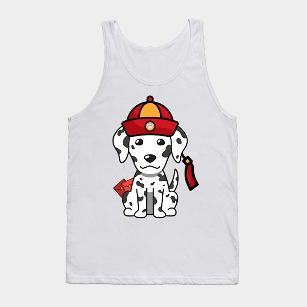 Cute dalmatian ready for lunar new year Tank Top by Pet Station